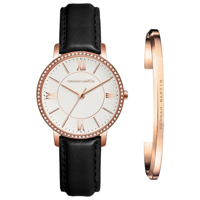 Drop Shipping 1 Set Watch & Bracelet Women  Japan Quartz Rhinestone Wristwatches Top Brand Luxury Fashion Casual Ladies Watches
