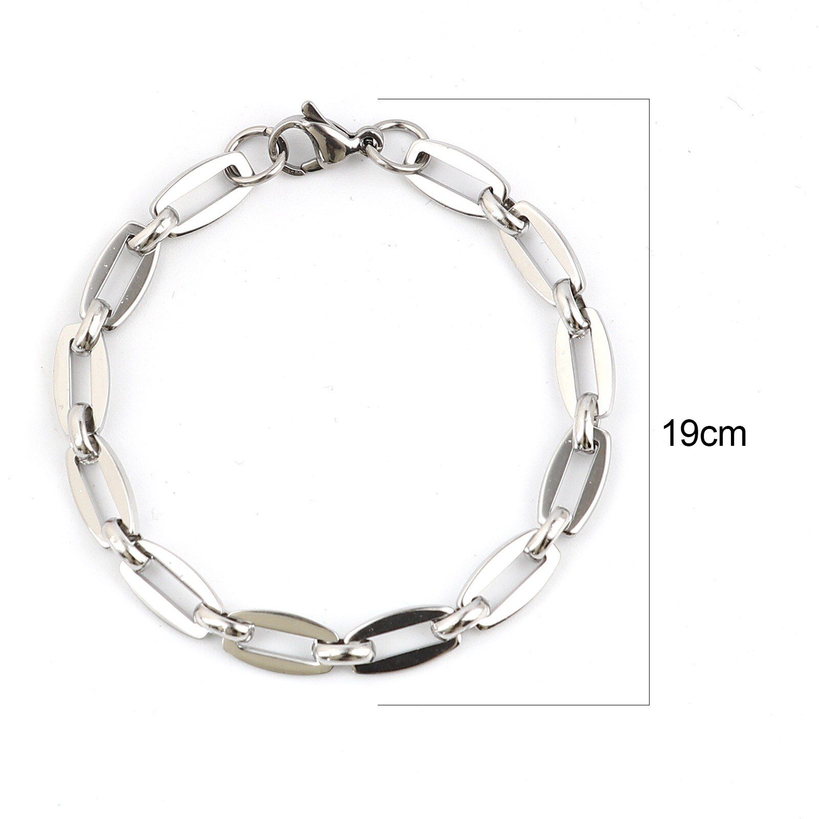 DoreenBeads Punk Style Gold/Silver Color Stainless Steel Bracelets For Women Party Club Chains Jewelry About 19cm Long ,1Piece