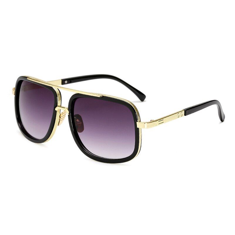 C2 GreyMen Square Sunglasses For Men Brand Design Vintage Oversized Male Sun Glasses Women Shades gafas oculos de sol O3