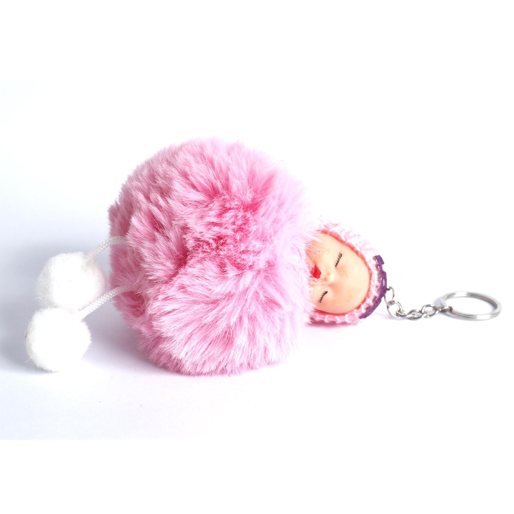 Woolen Sleeping Cute Baby Doll Shaped Key Ring