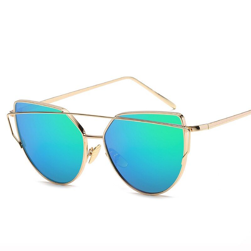 GoldGreen1LeonLion 2019 Cat Eye Sunglasses Women Vintage Glasses Women Luxury Retro Sunglasses Women Brand Designer Oculos De Sol Gafas