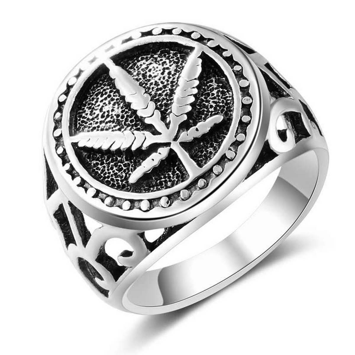 New Men Ancient Silver Color Drop Ring For Men
