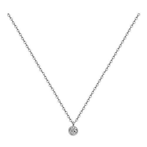 Stainless Steel Crystal Star & Moon Pendant Necklace For Woman Double Layer Crystal pentacle Moon Statement Necklaces