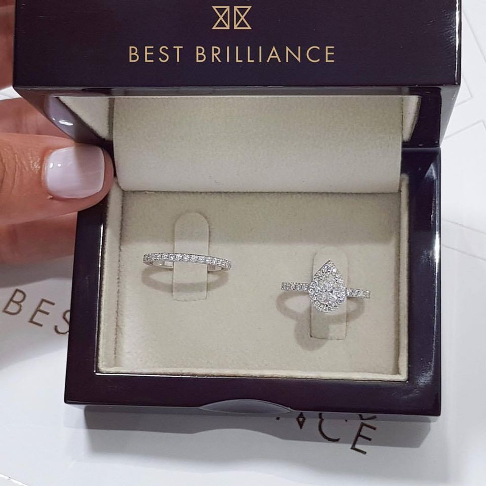Simple Water Drop Zircon Engagement Ring for Women with Micro Pave Cute Pear Shaped Female Ring Band Jewelry Ring Gift