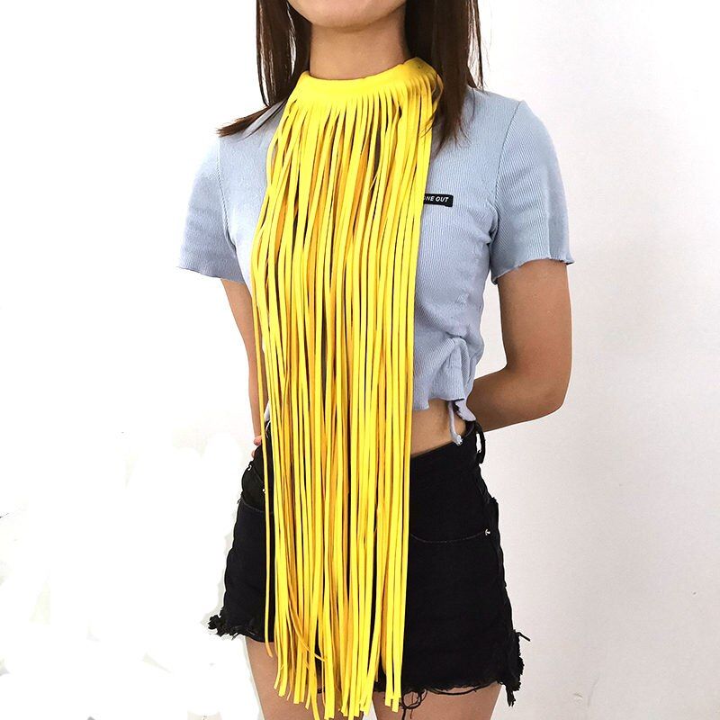 YD&YDBZ New Luxury Leather Necklace For Women Long Tassel Necklace 6 Color High Street Leather Jewelry Bohemia Clothes Accessory