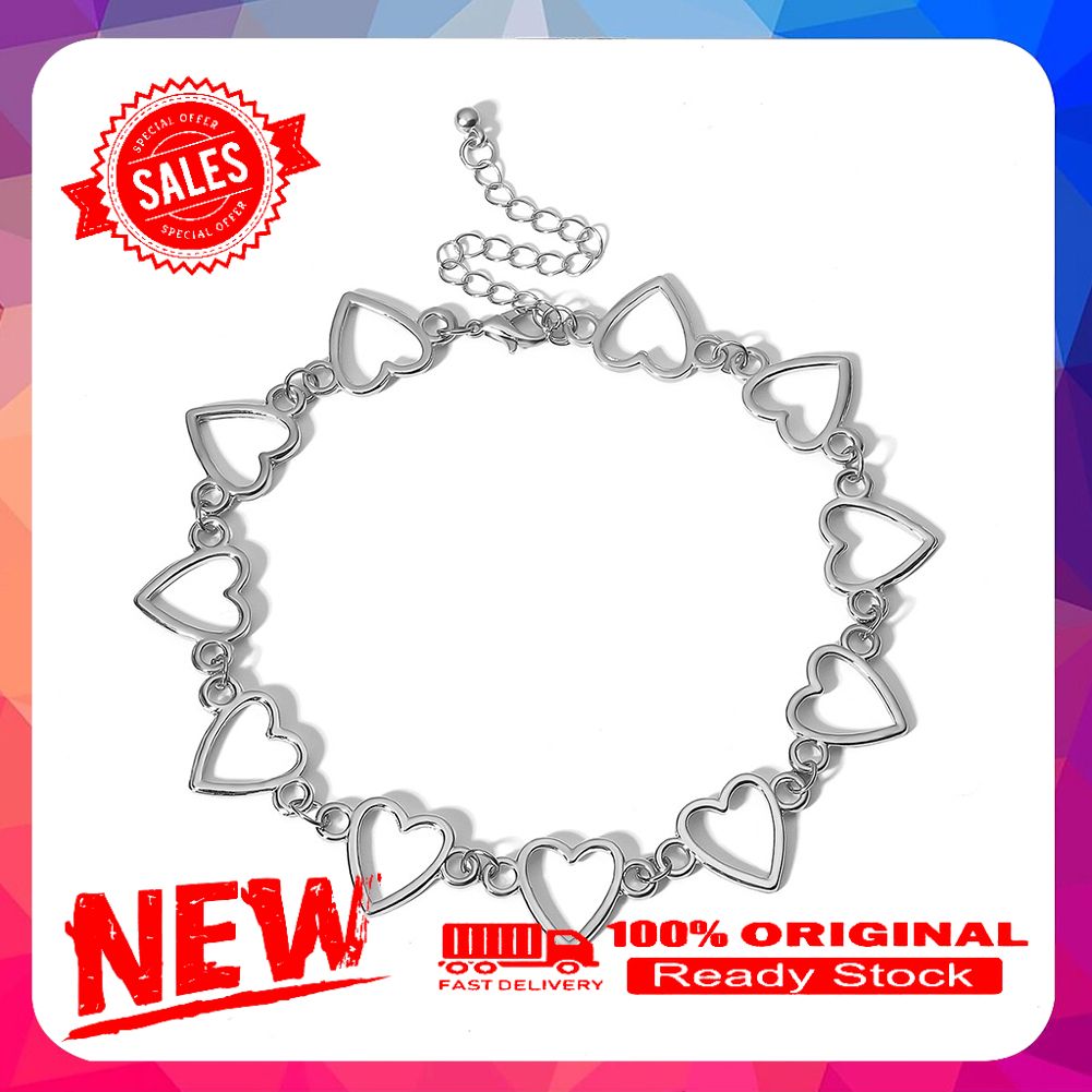 Fashion Women Hollow Alloy Heart Choker Necklace Party Jewelry Christmas Gift