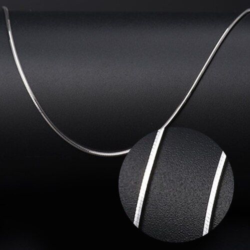100% 925 Sterling Silver For Women Classic Basic Chain Lobster Clasp Necklace Snake/Box Chain Fashion Jewelry