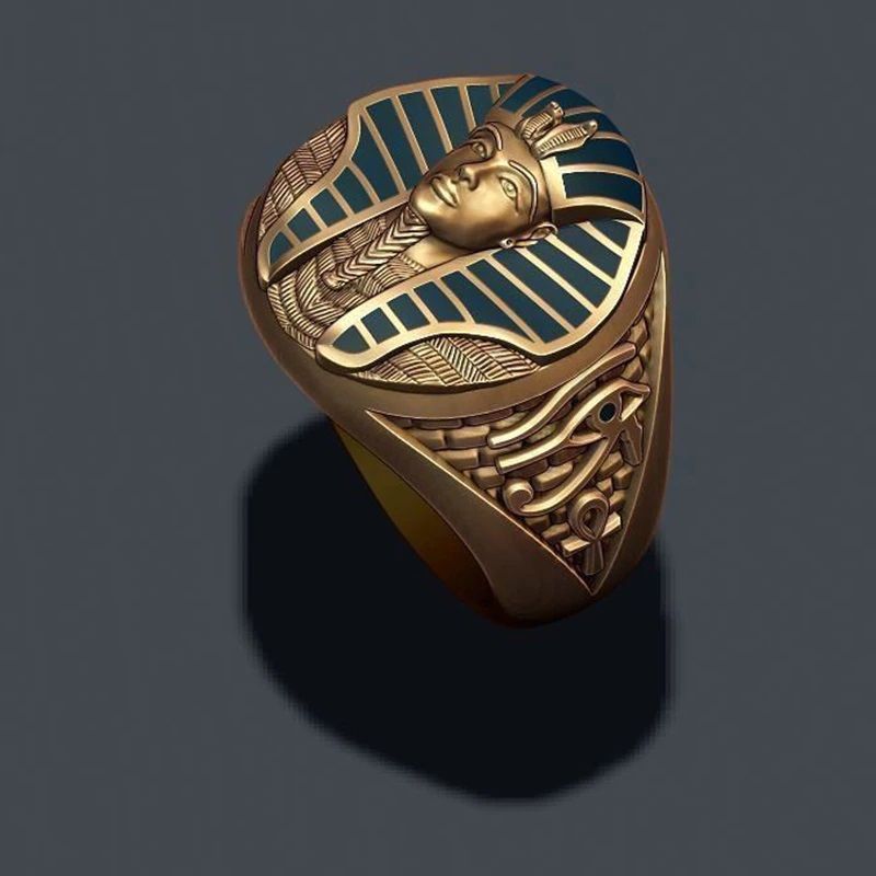 Ring Punk Egyptian Rings Male Jewelry Rock Gift - Ring For Men