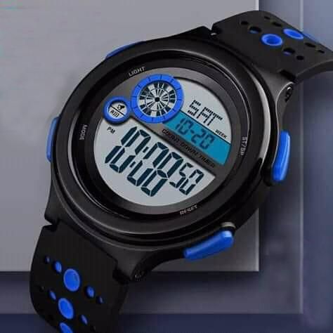 Digital Watch For Men- Black And Blue
