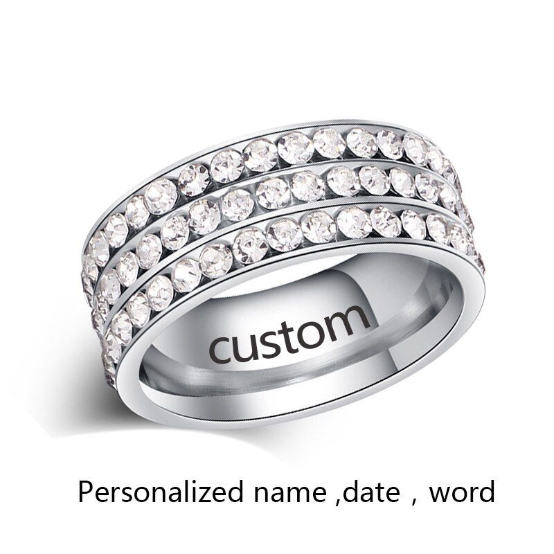 CACANA  Stainless Steel Rings For Women Fashion Jewelry Wholesale NO.R61