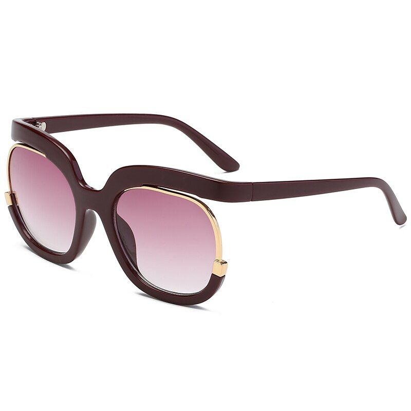 brownGIFANSEE gradient lenses sunglasses women vintga Ocean color fashion luxury brand retro design uv400
