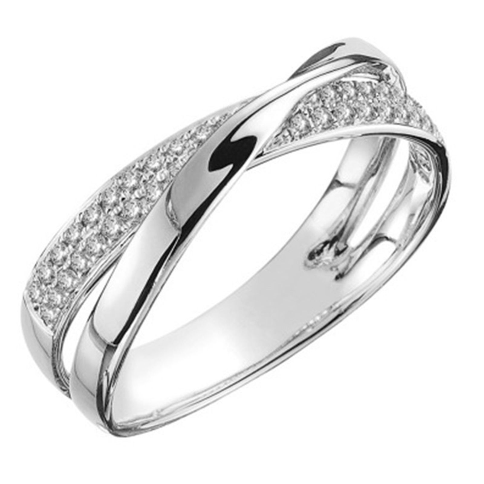Ring X Shape Two Tone Jewelry Women Exquisite Trendy Rings for Wedding