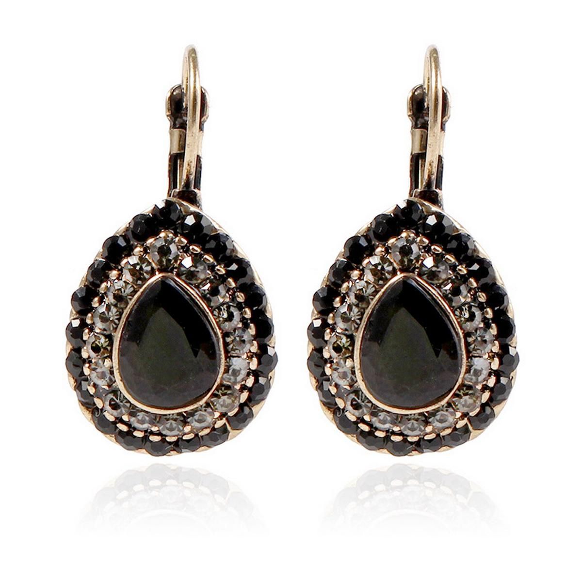 Boho Chic Inlaid Stone Drop Dangle