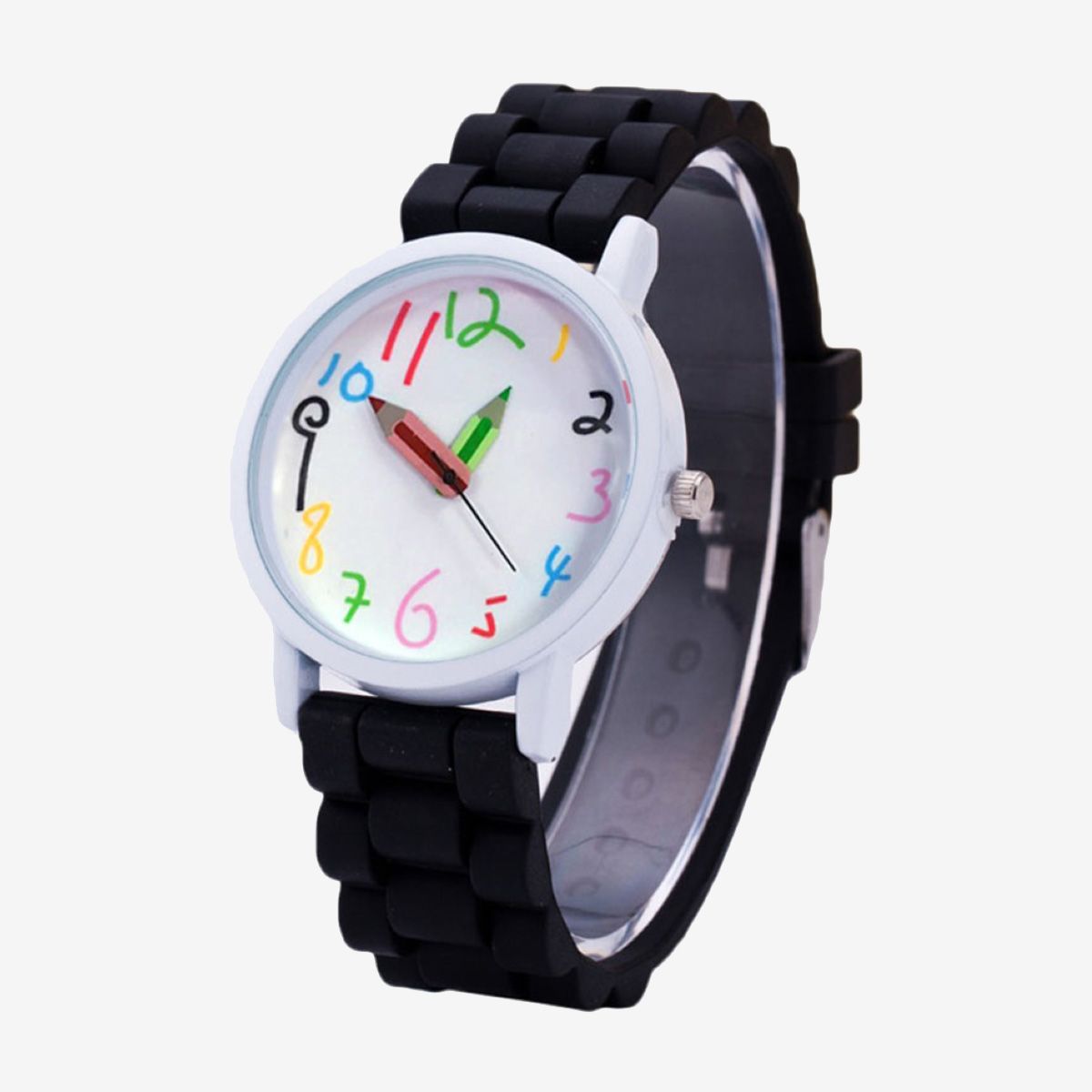Fashion Children Kids Arabic Numerals Pencil Analog Display Quartz Wrist Watch