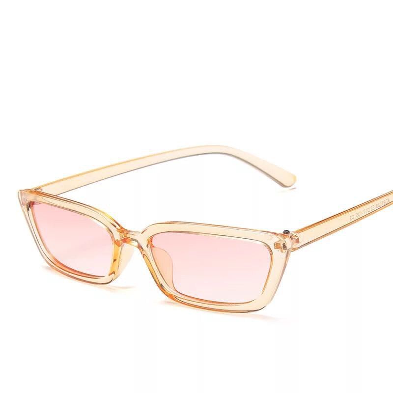 C3 orangewomen sunglasses transparent color square small frame sunglasses retro colorful glasses fashion street shooting decoration