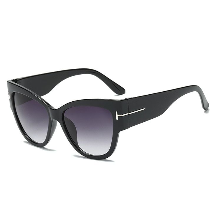 2021 New Women Fashion Big Cat Eye Sunglasses Ladies Luxury Brand Trending T-shaped  personality sunglasses UV400