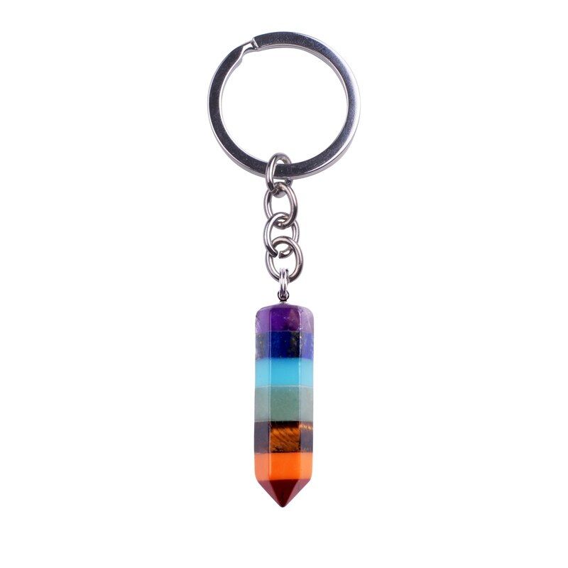 15cm 7 Chakra Stone Yoga Necklace Raw Quartz Natural Dowsing Pendulum Necklaces Reiki Beads For Jewelry Making women