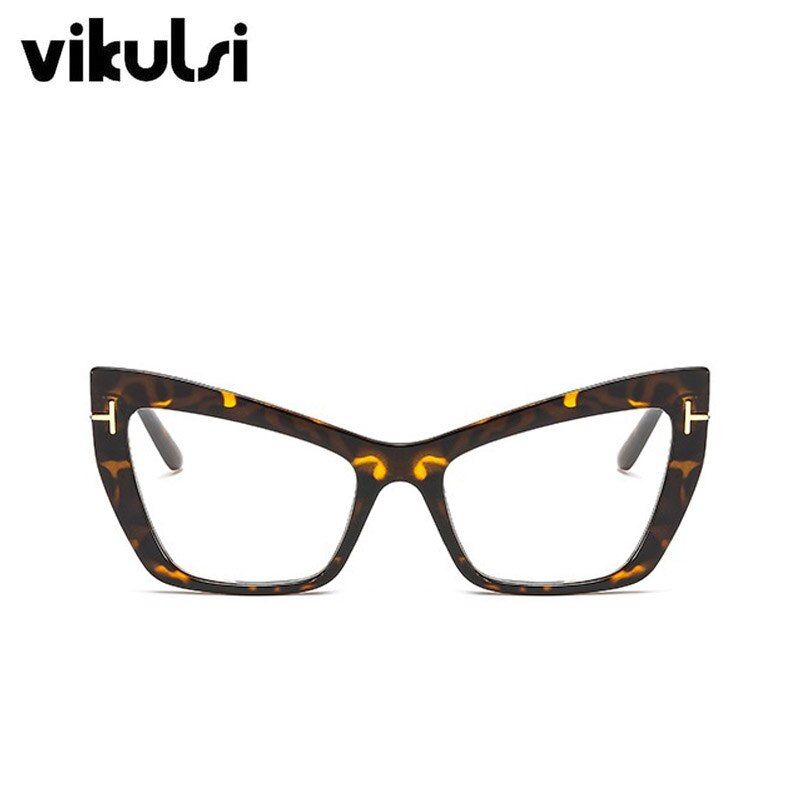 D882 leopard clearFashion Brand Designer Cat Eye Sunglasses Women Vintage Small Frame Tom Female Sun Glasses Transparent Glasses Points Gafas 2019