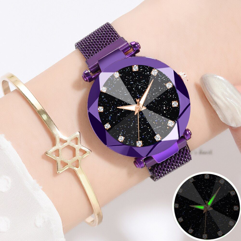 Luxury Women Watches Ladies Magnetic Starry Sky Clock Fashion Diamond Female Quartz Wristwatches relogio feminino zegarek damski