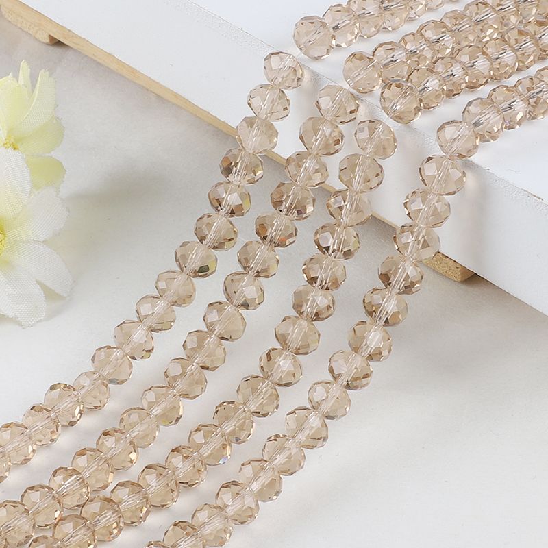8mm 70PCS Rondelle Austria Faceted Crystal Glass Beads Loose Spacer Beads for Jewelry Making