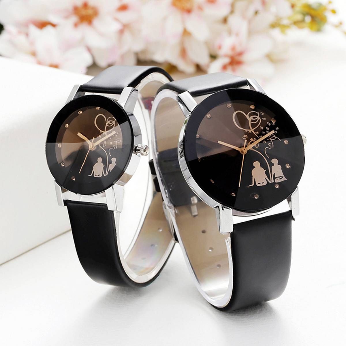 Professional 1 pair Fashion Male And Female Student Fashion Quartz Couple Watch High Quality