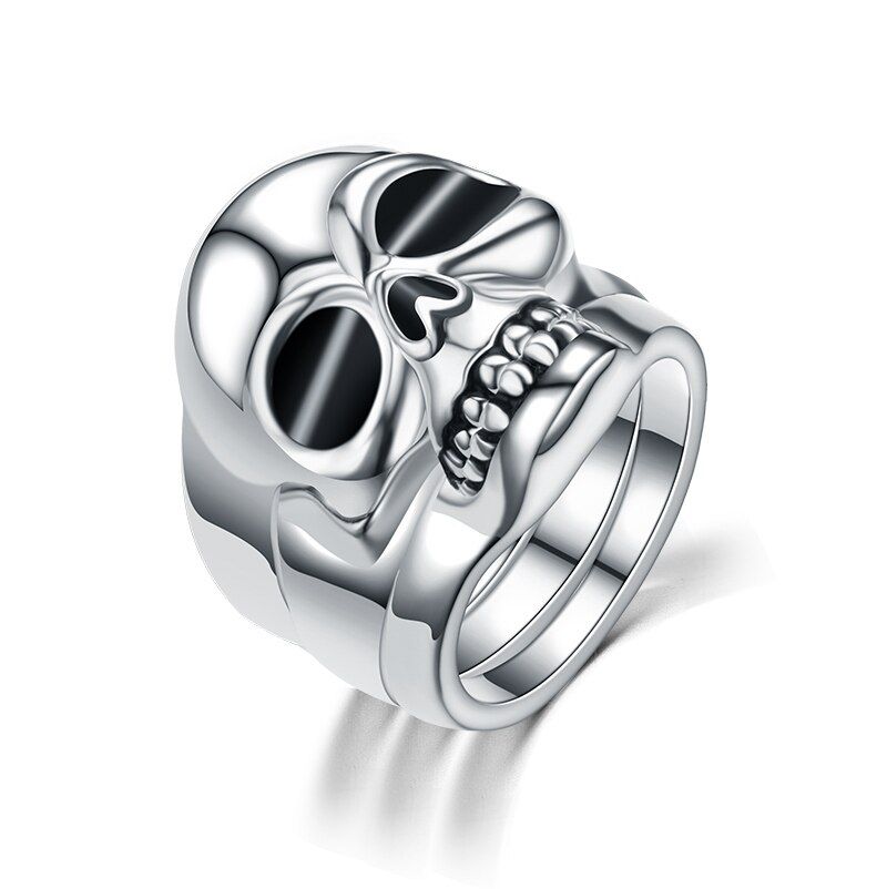 3 Set Men Ring Hip Hop Wedding Rings for Women Male Punk Jewelry Skull Rings