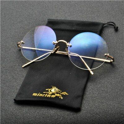clear2019 Fashion round Sunglasses Women 2019 Men Brand Designer Red Black Clear Lens Metal Frames Frameless Sunglasses FML