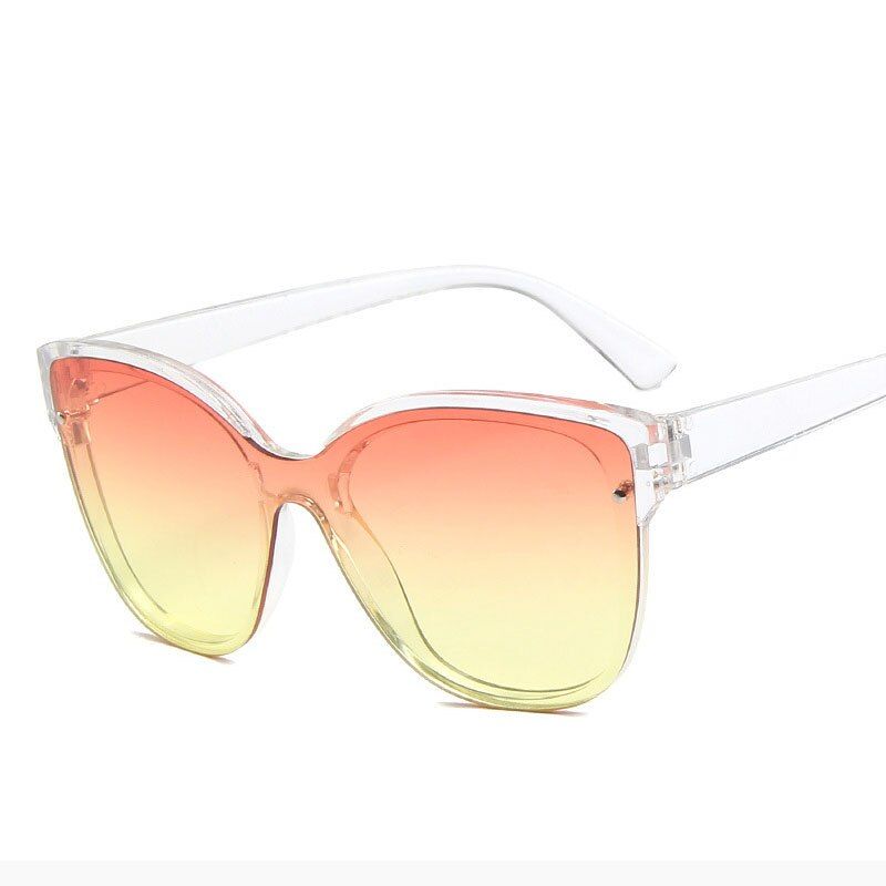 T-RedYellowRBRARE Cateye Sunglasses Women Luxury Brand Designer Sunglasses Women 2020 High Quality Vintage Sun Glasses Gafas De Sol Hombre