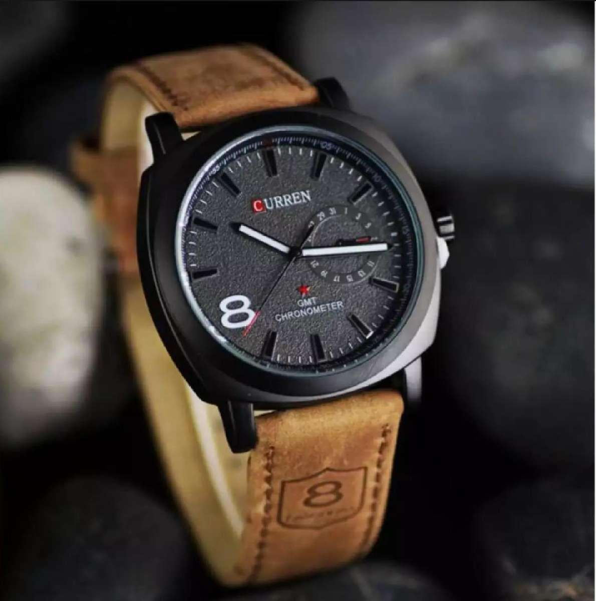 CRN-8 Brown Strap Analog Wrist Watch