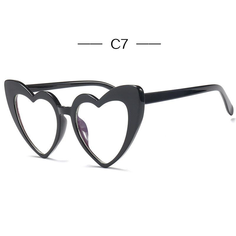 C7UVLAIK Heart Sunglasses Women brand designer Cat Eye Sun Glasses Retro Love Heart Shaped Glasses Ladies Shopping Sunglass UV400