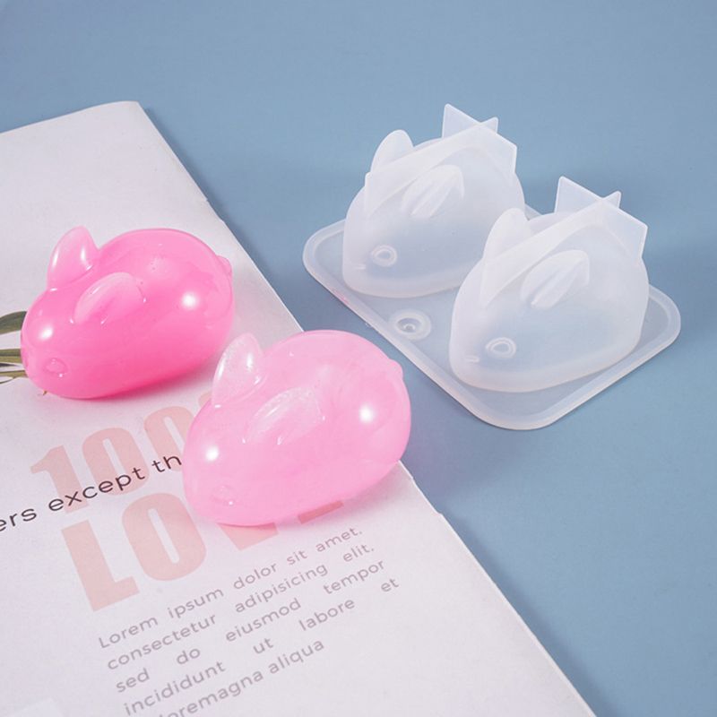Cute 3D Easter Silicone Rabbit Shape Mousse Cake Chocolate Desser Silicone Mold