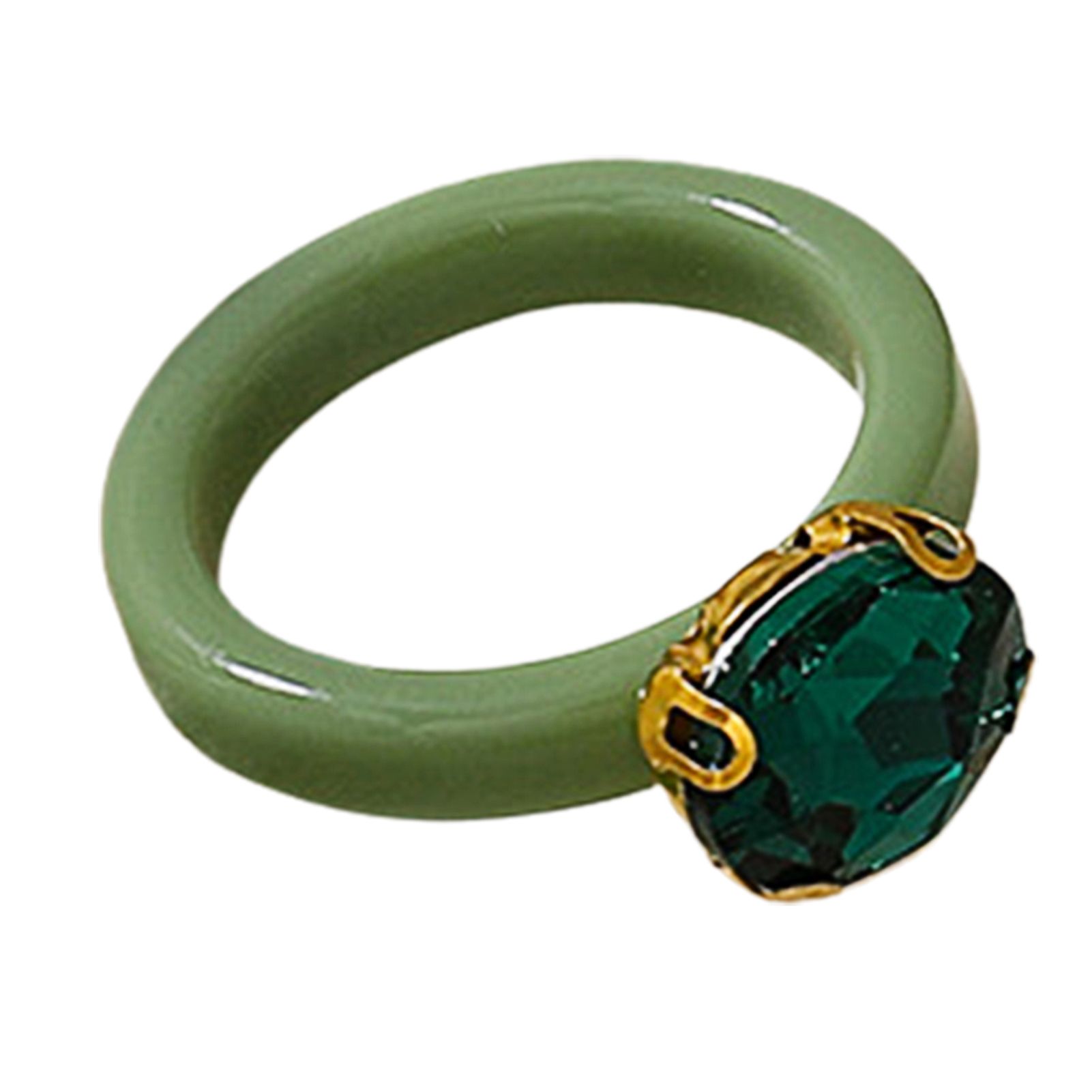 Finger Ring All Match Rhinestone Candy Color Ring