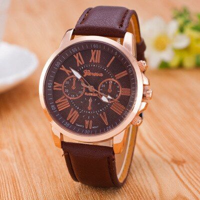 2019 MEIBO Brand Geneva Watches Women Men Casual Roman Numeral Watch For Men Women PU Leather Quartz Wrist Watch relogio Clock