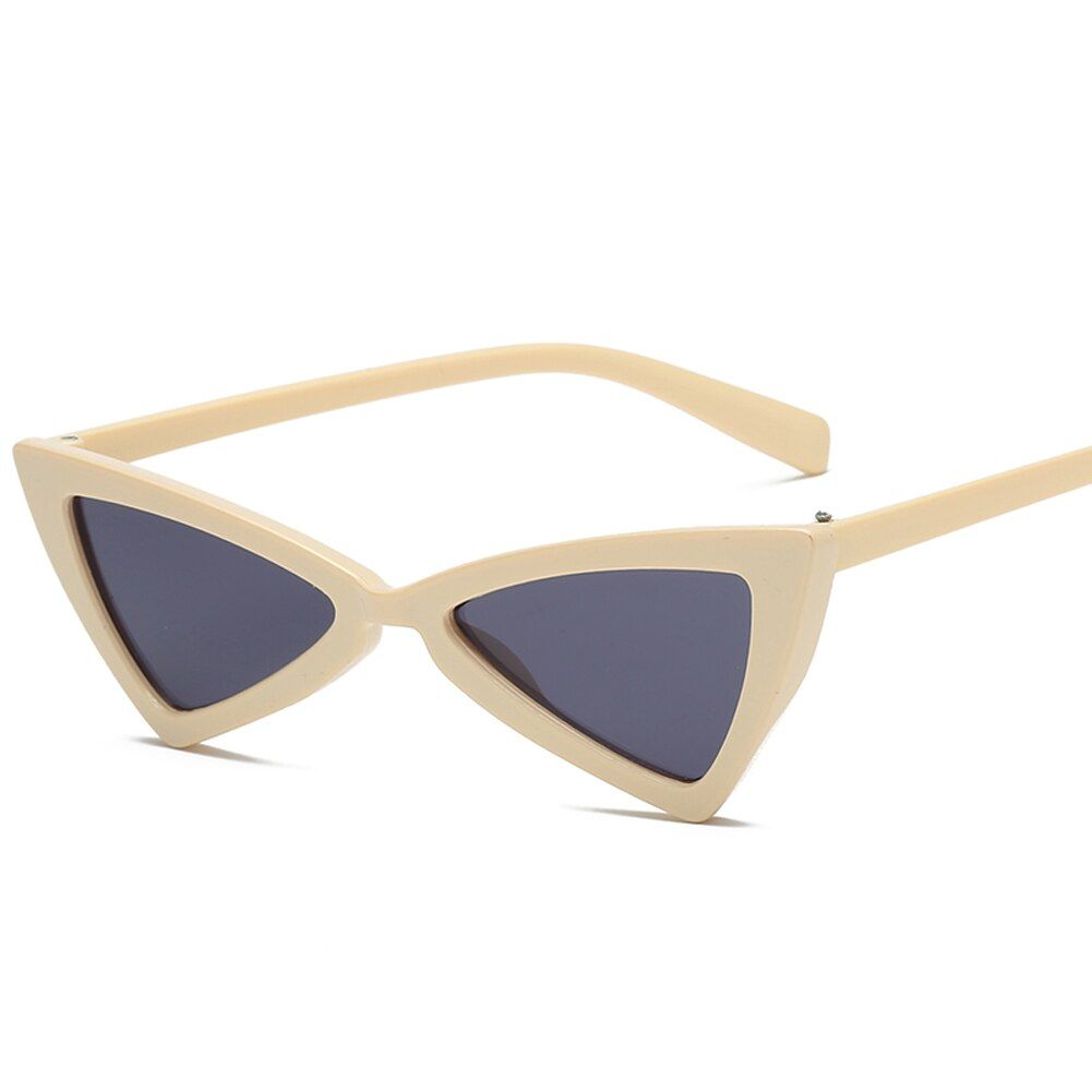 LAF5160 C4samjune 2019 Red Triangle Sunglasses Women Brand Designer Vintage Cat Eye Ladies Frame Tint Lens Cateye Sun Glasses Shades