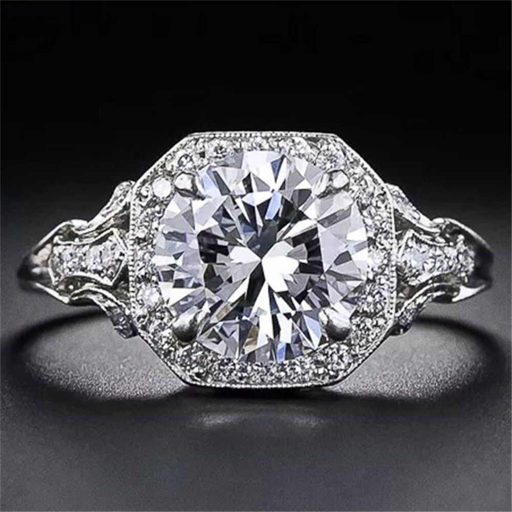 FDLK Glamour Zirconia Ladies Ring Party Fashion Jewelry Classic Accessories Fashion Engagement Wedding Ring Lover Gift