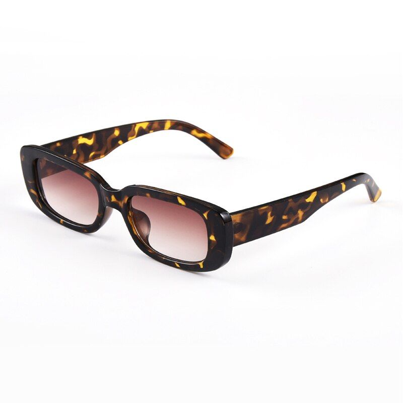C3leopard brownNew Fashion Vintage Rectangle Sunglasses Women Brand Designer Retro Small Square Sun Glasses Female Black UV400 Lens Eyewear