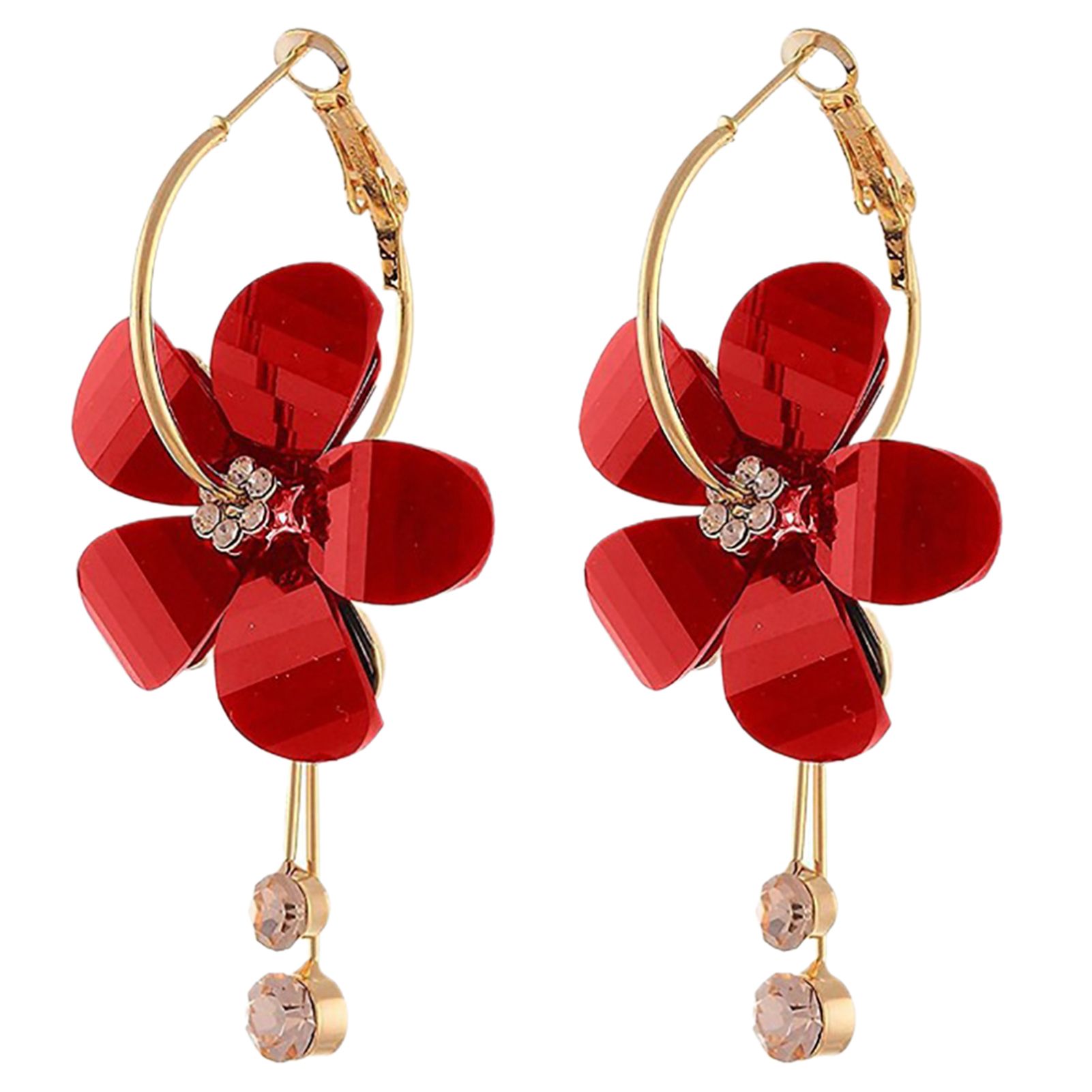 Dangle Earrings Chic Women Petal Dangle Earrings