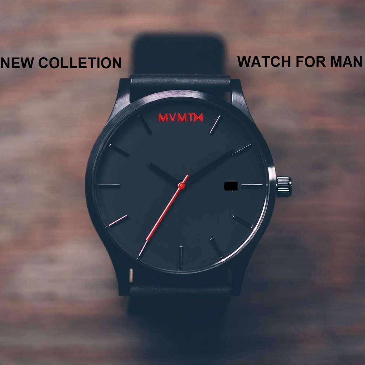 MV- Without Date Black Strap New Collection , New Stock Analog Wrist Watch For Men (null)