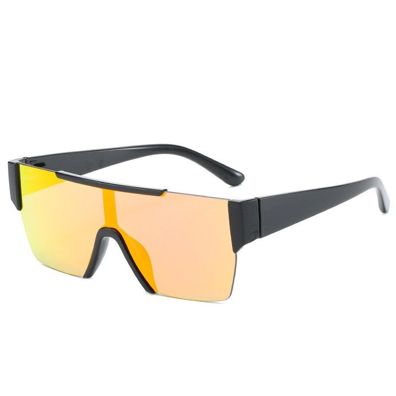 Black frame redFashion large frame sunglasses European and American trend glasses personality conjoined gradient sunglasses
