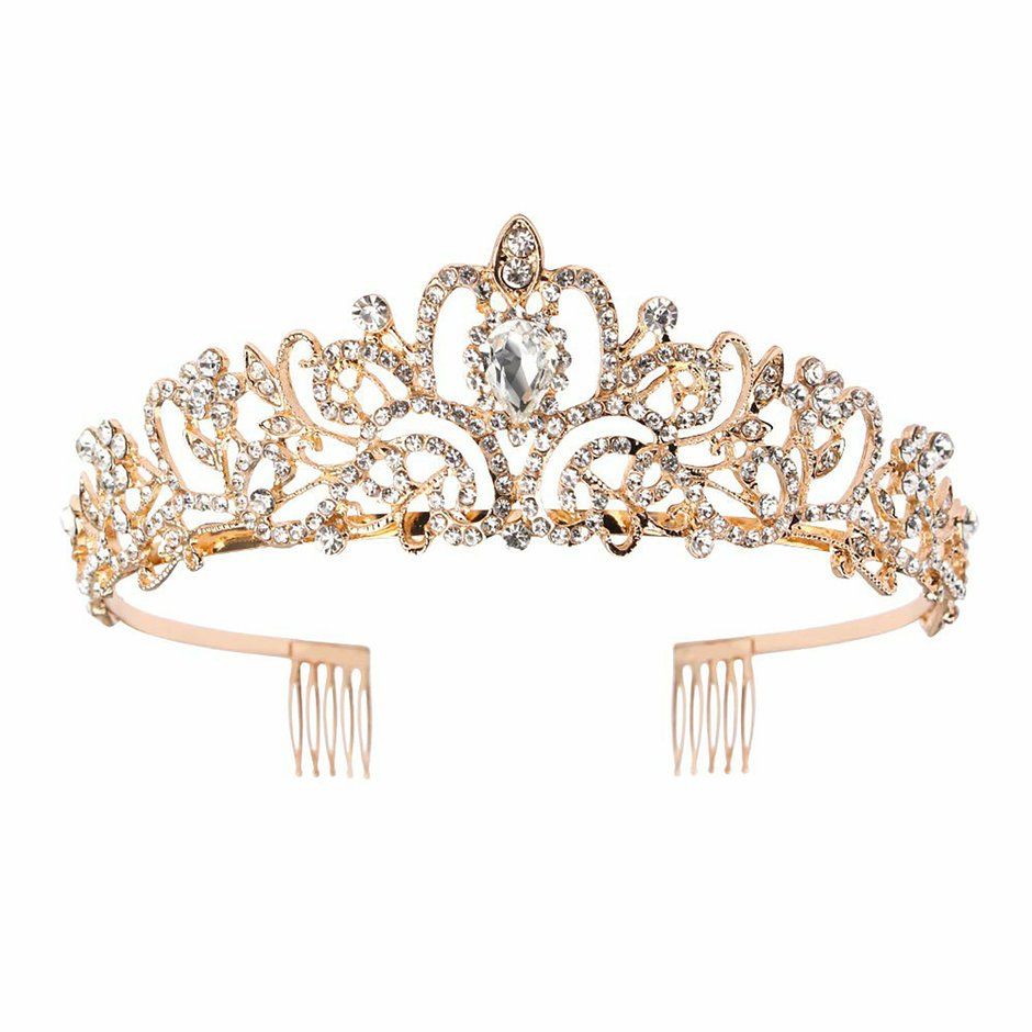 Rhinestones Crowns Headband Princess Comb Crowns For Bride