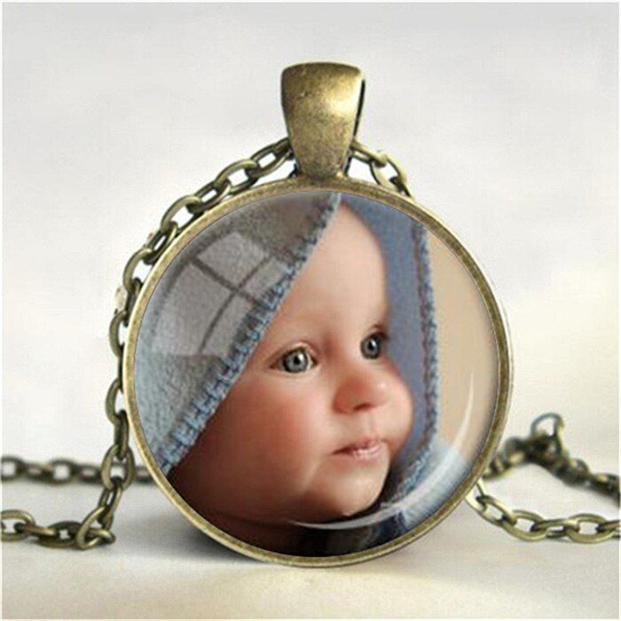 Customize PHOTO PENDANT Custom Necklace Photo of Your Baby Child Mom Dad Grandparent Loved One Gift for Family Member Gift