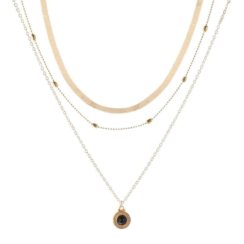 2020 Korean Necklace Multilayer Necklaces For Women Jewelry Gold Colors Trendy High Quality Metals Geometric Collares