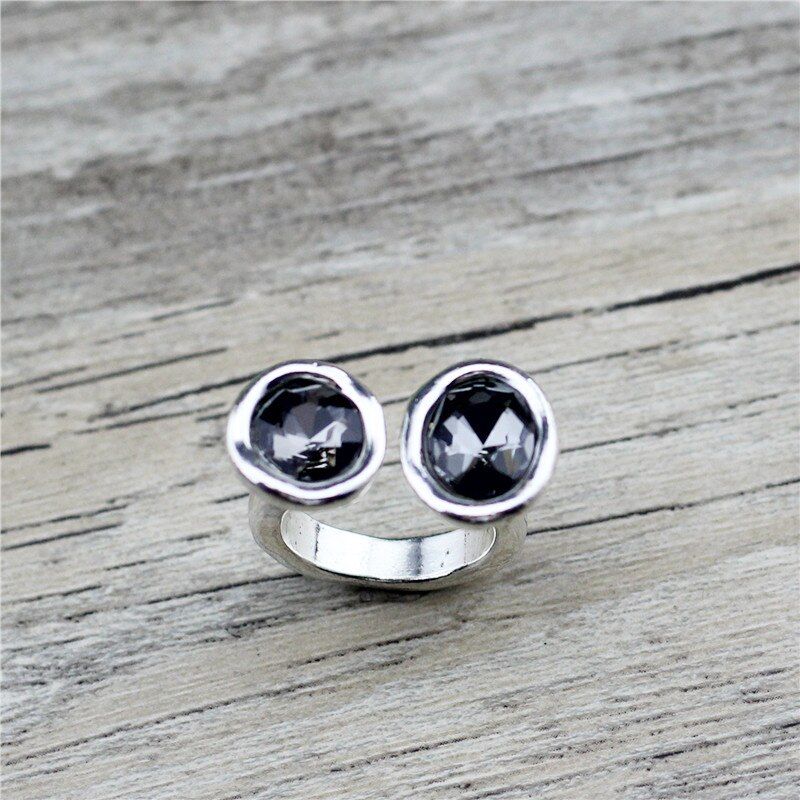 Anslow Creative Design Vintage Jewelry Elegant Lady Crystal Finger Rings For Women Wedding Engagement Adjustable Size LOW0047AR