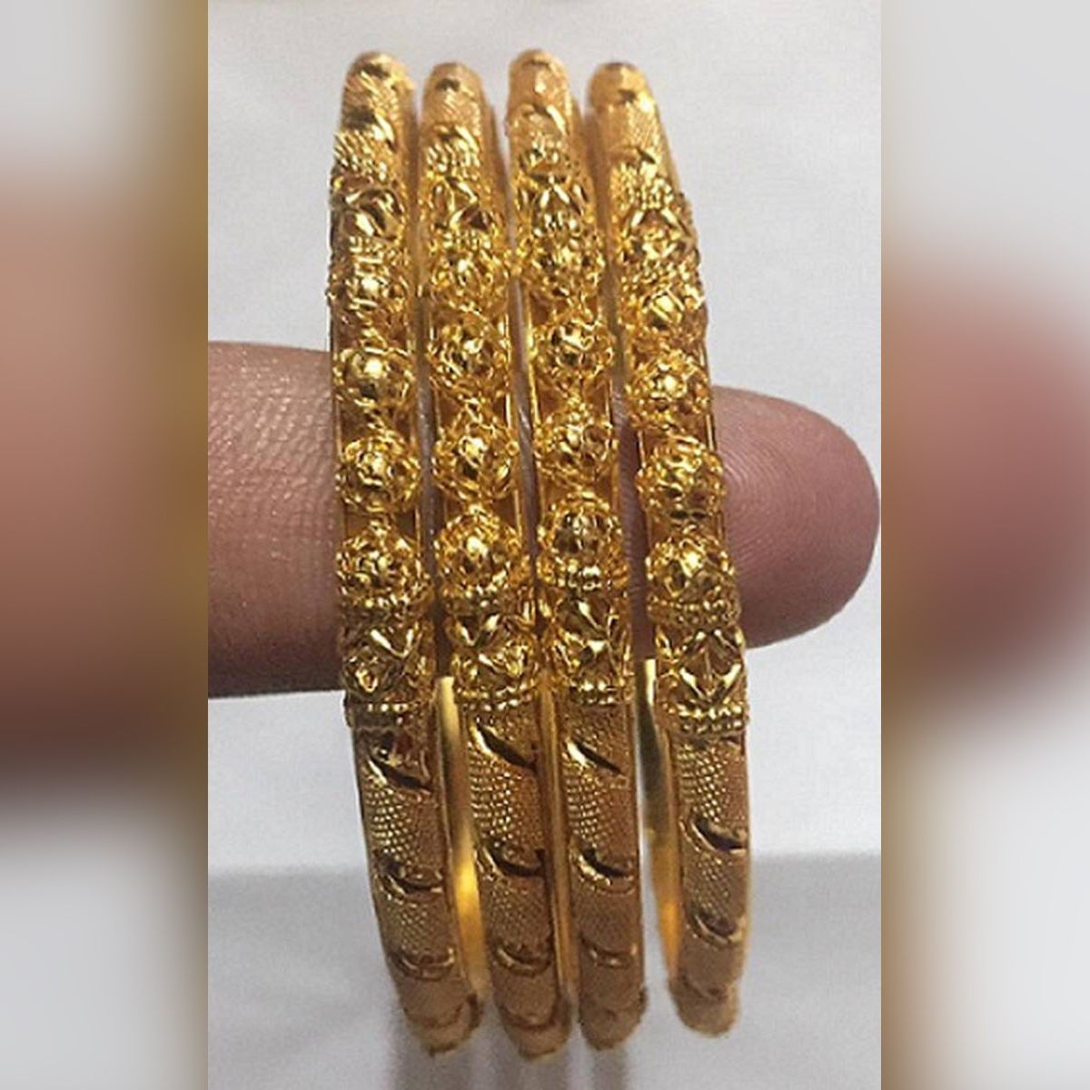 Bollywood Gorgeous Design Round Bangles for Women - 4 Pcs Set