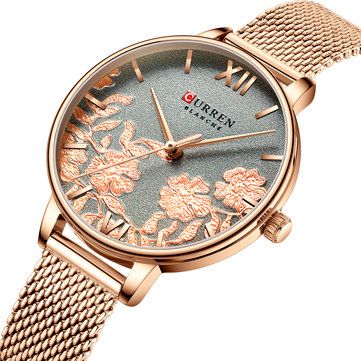 Curren 9065 Quartz Watch Luxury Brand Stainless Steel Strap for Women