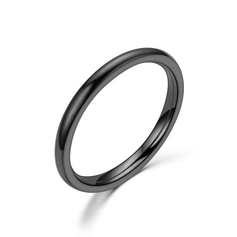 Modyle 2020 New Female Stainless Steel Rings Gold Silver Color Anti-allergy Smooth Simple Wedding Couples Rings for Woman