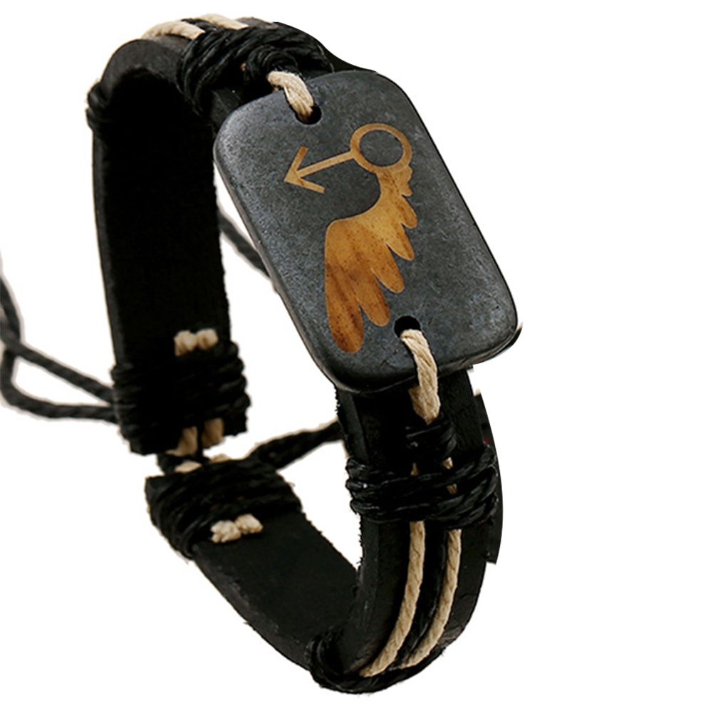 Retro Punk Faux Leather Braided Rope Men Women Couple Bracelet Jewelry Gift