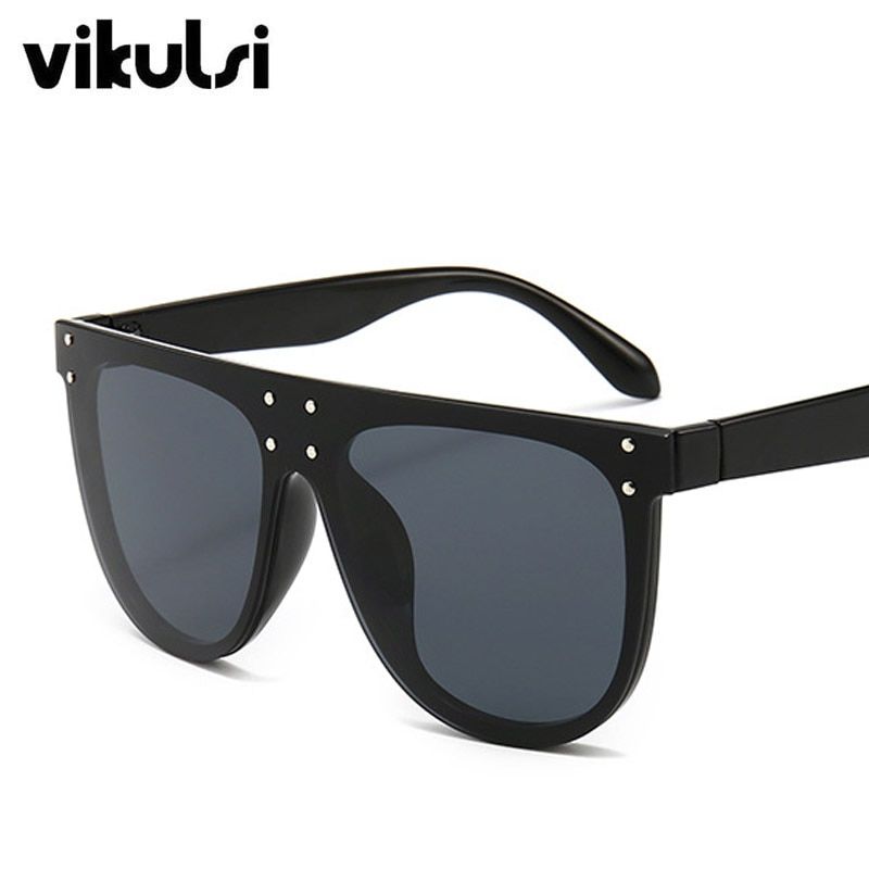 E371 black grey2019 Fashion Unique Rivet Square Sunglasses Women Men Brand Designer Flat Top Oversized Pink Glasses Female Eyewear Sun Glasses