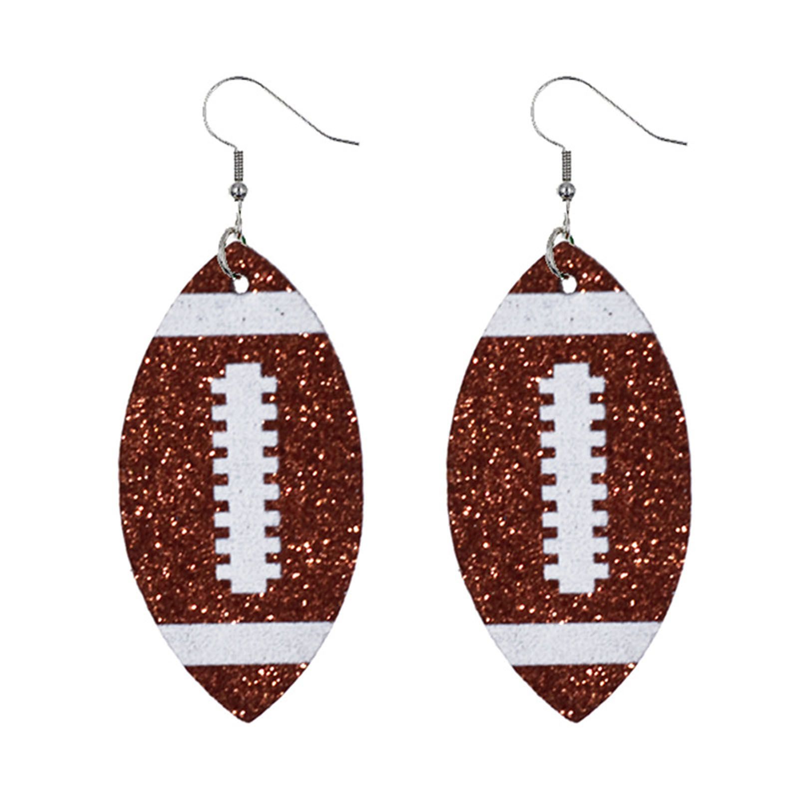 Women Earrings Football Shape All Match Football Shape Drop Earrings