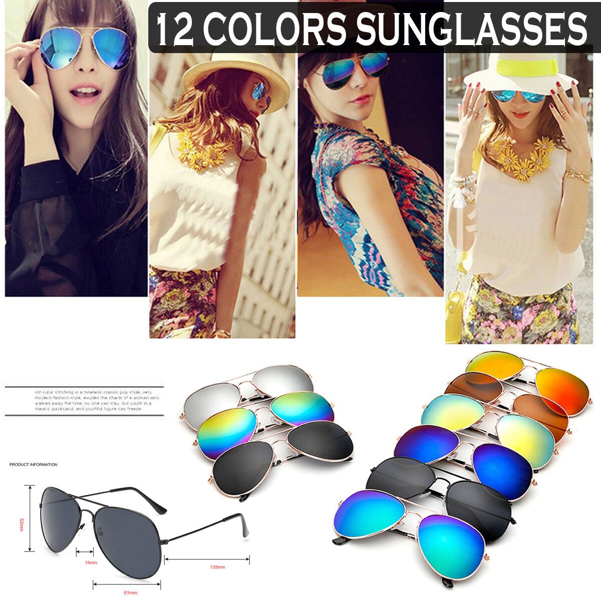 Sunglasses Aviator Pilot Glasses